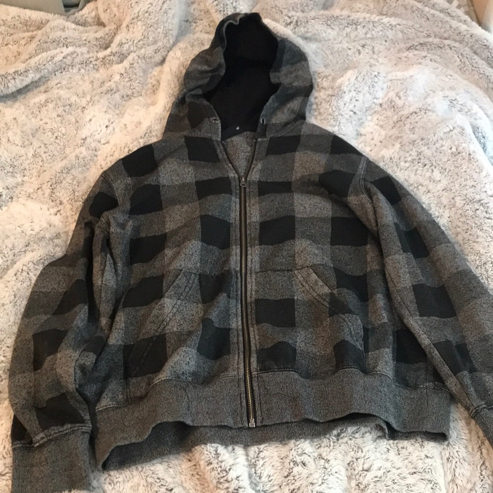 Vurt hoodie. Black checkered